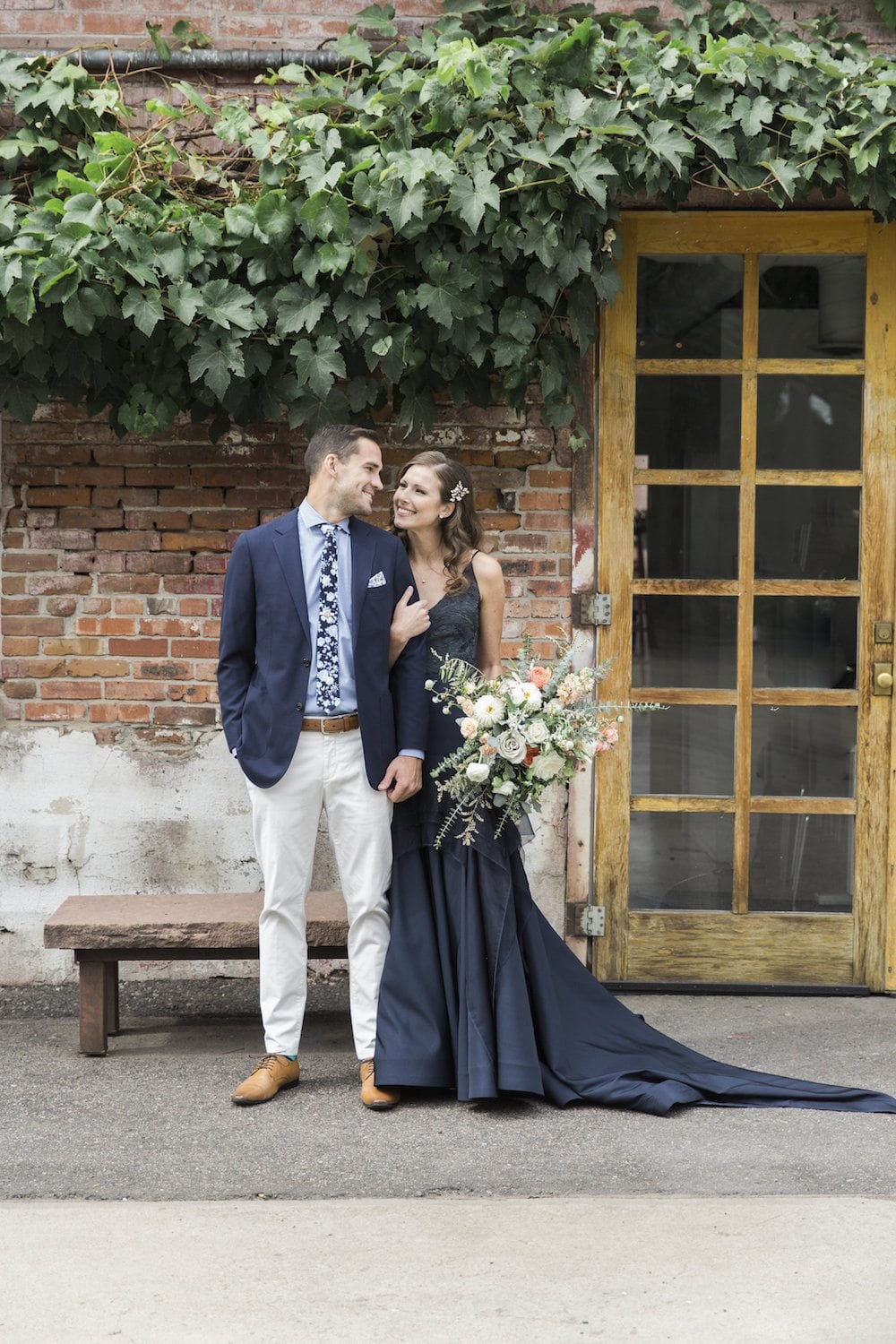 Meghan and AJ’s Denver Wedding, Abby Sparks Jewelry featured in Martha Stewart Wedding