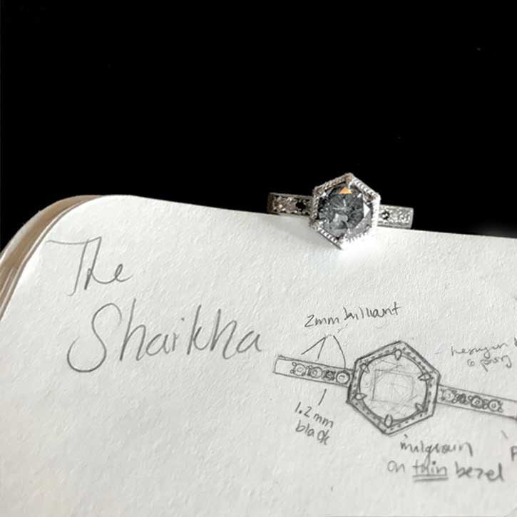 Begin designing your own custom ring with Abby Sparks Jewelry