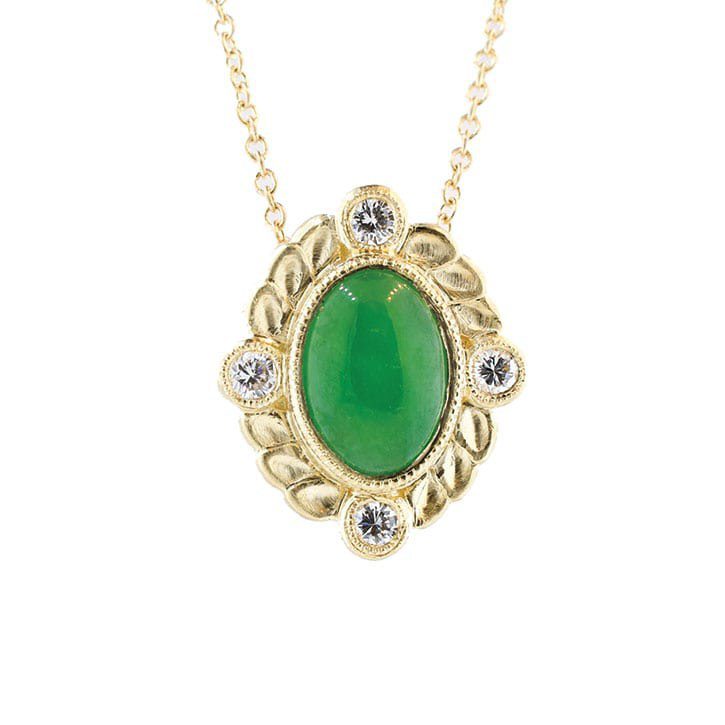 Custom Jadeite and Diamond Necklace