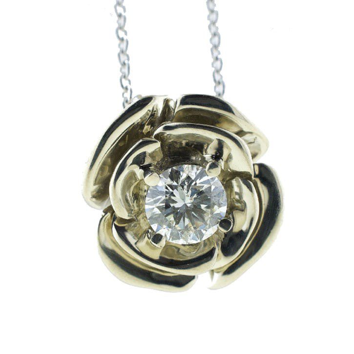 Diamond Rose Pendant
