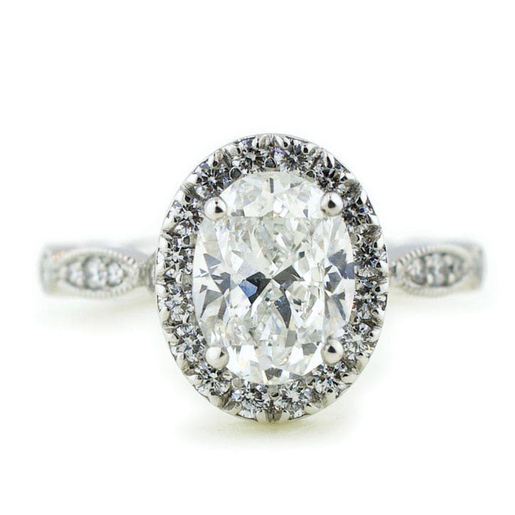 Oval Halo Engagement Ring