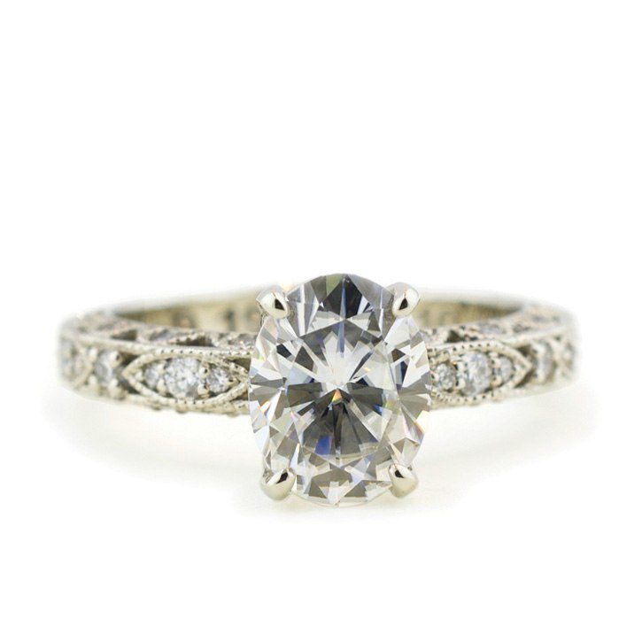 Oval Moissanite Vintage Ring