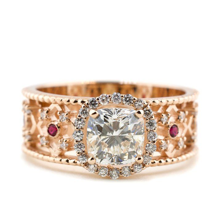 Moroccan Filigree Diamond Ring