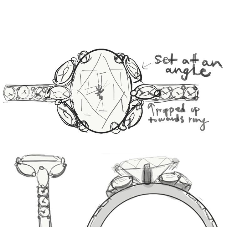 Diamond Ring Design : Creating the Asscher Cut Engagement Ring