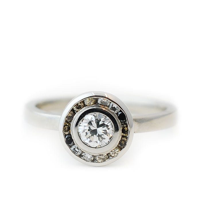 Diamond Engagement Ring with Floating Halo
