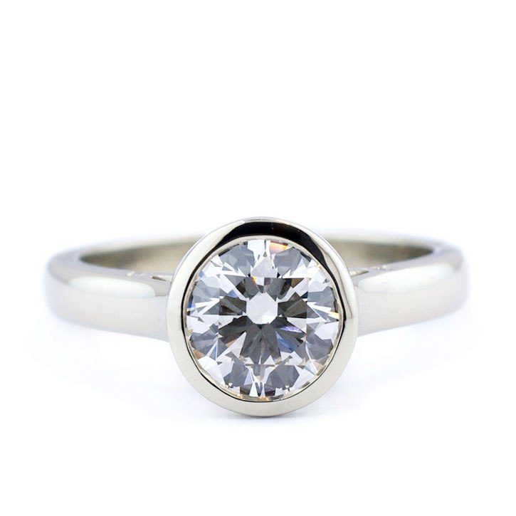 Bezel Set Solitaire Diamond Ring
