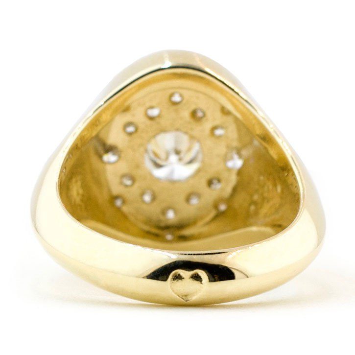 Diamond Starburst Signet Ring | Custom Engagement Rings