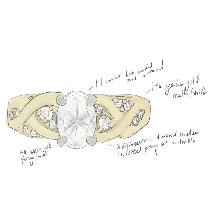 Braided Diamond Engagement Ring | Custom Engagement Rings