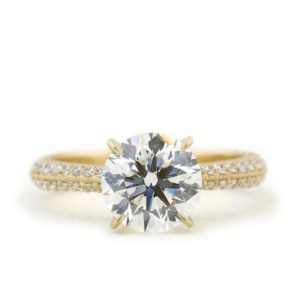 Custom diamond engagement ring designed by Abby Sparks Jewelry