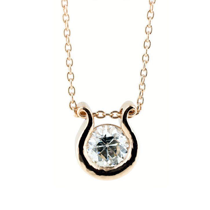 Diamond Horseshoe Necklace | White Gold | Gallop Guru