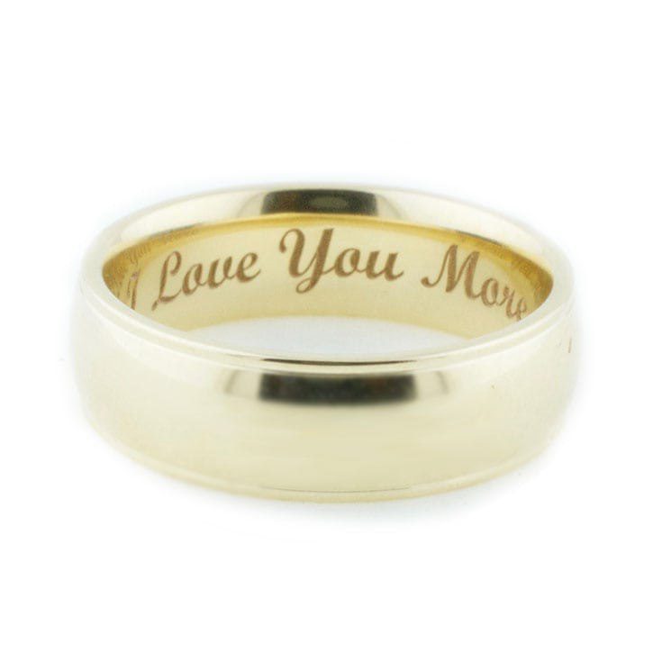 Yellow Gold Custom ‘I Love You More’ Band