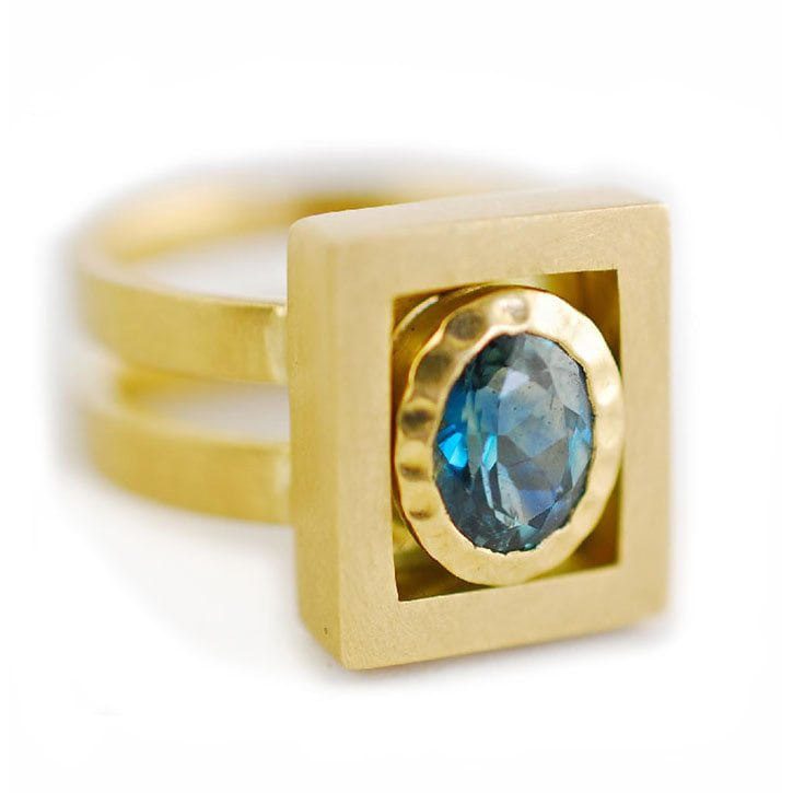 Yellow Gold Sapphire Engagement Ring
