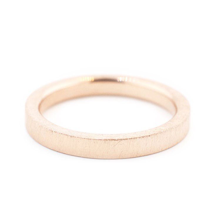 Brushed Rose Gold Wedding Ring