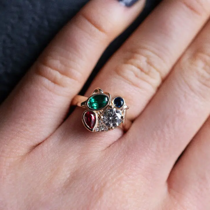 Anatomical sales heart ring