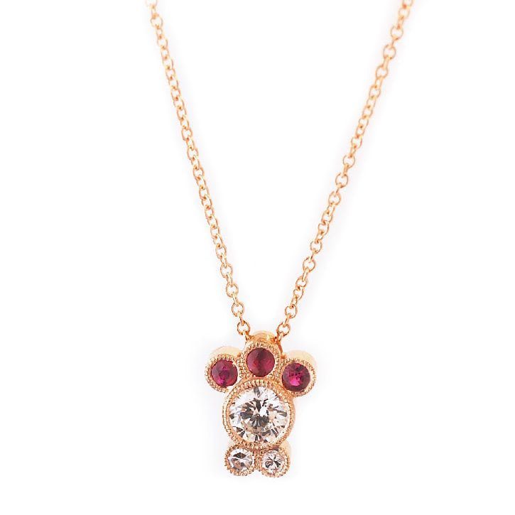 Heirloom Rose Gold & Ruby Necklace