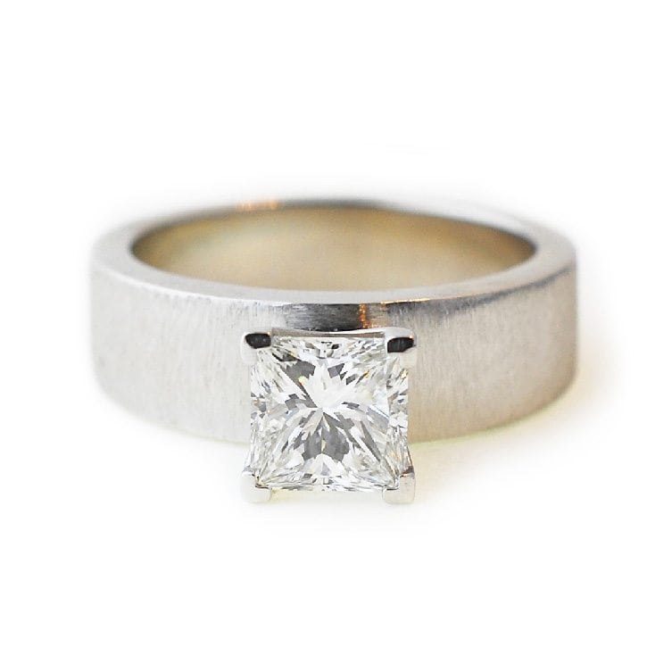 Repurposed Princess Cut Diamond Engagement Ring