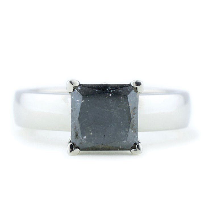 Black Diamond Engagement Ring