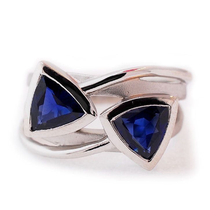 Trillion Cut Sapphire Ring