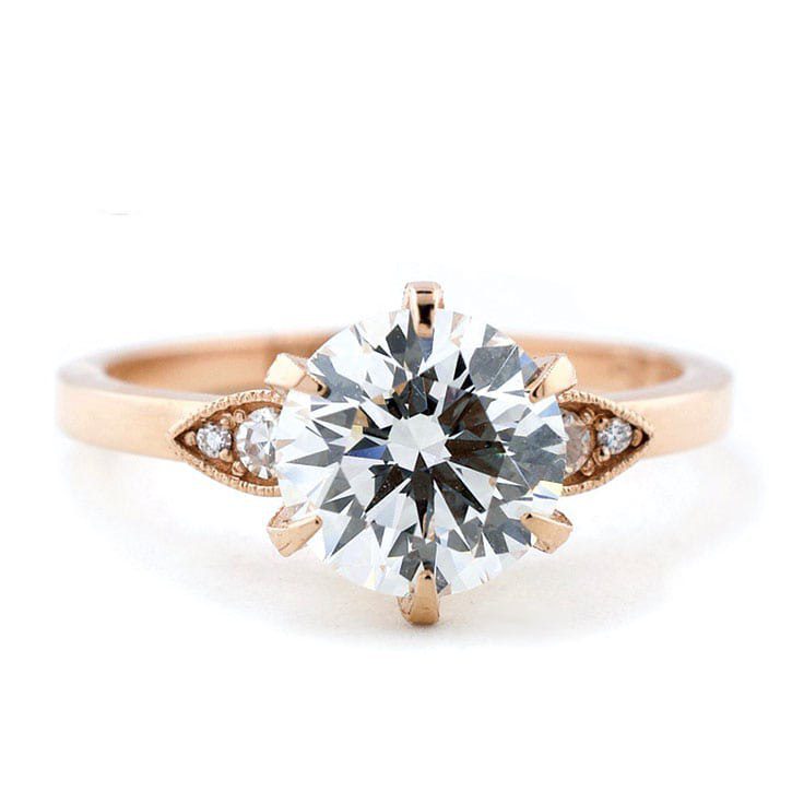 Round Diamond 6 Prong Engagement Ring