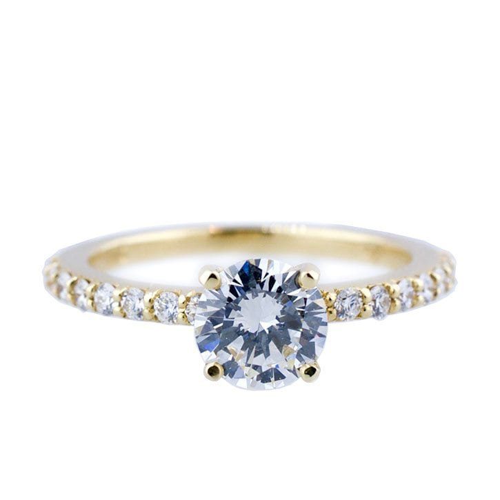 Solitaire Diamond Thin Band Ring