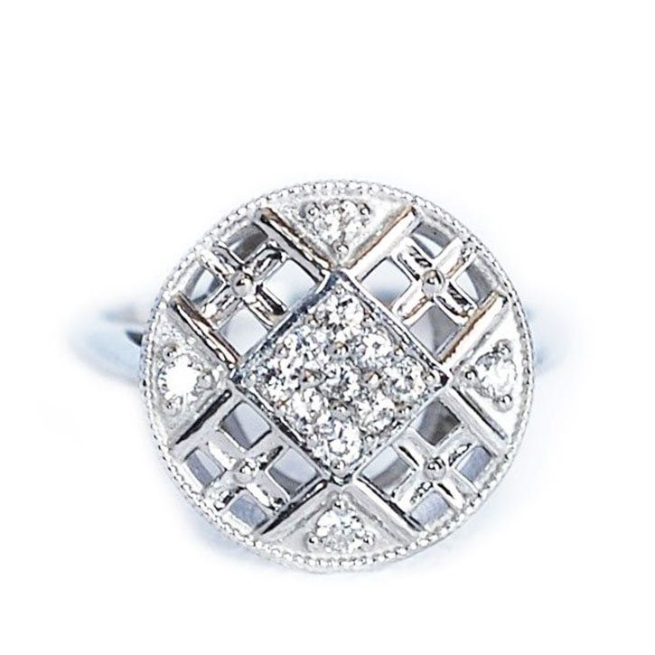 White Gold Cut Out Ring