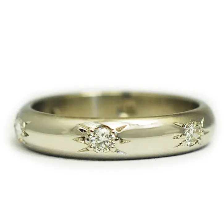 Palladium & Diamond Eternity Wedding Band