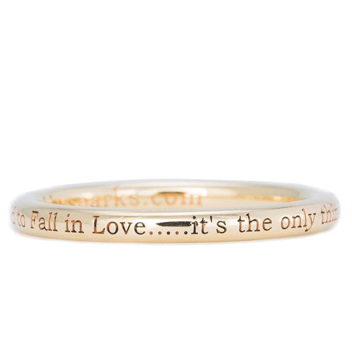 Don’t Be Afraid to Fall in Love Engraved Band