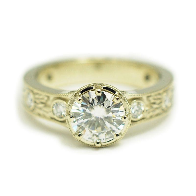 Conflict Free Organic Detail Engagement Ring