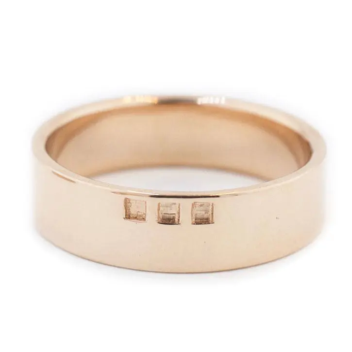 Rose Gold Square Cut Out Wedding Band