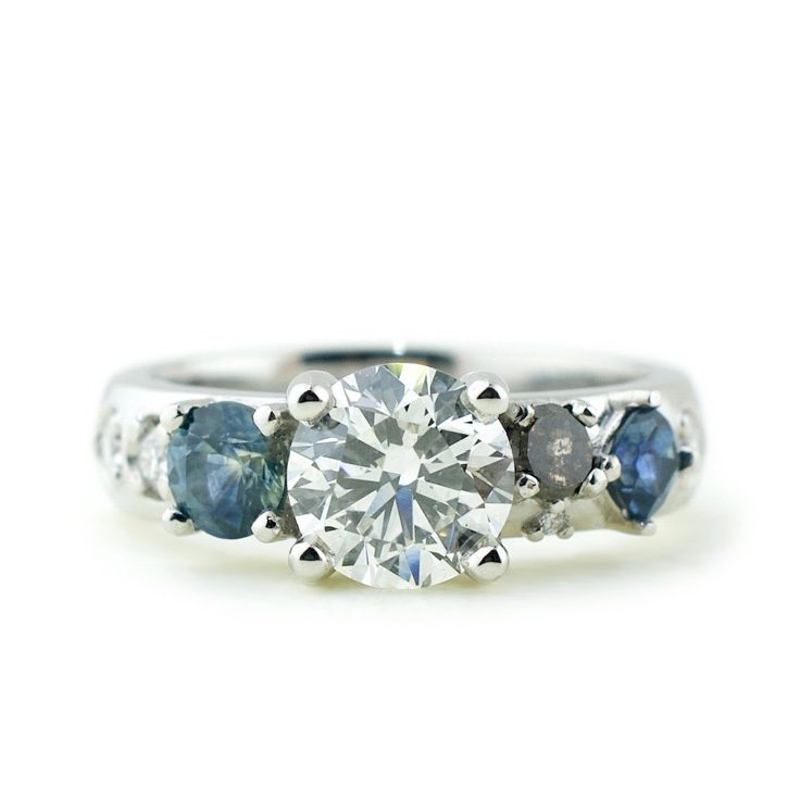 Bohemian Cluster Engagement Ring