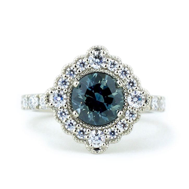 Montana Sapphire Halo Ring