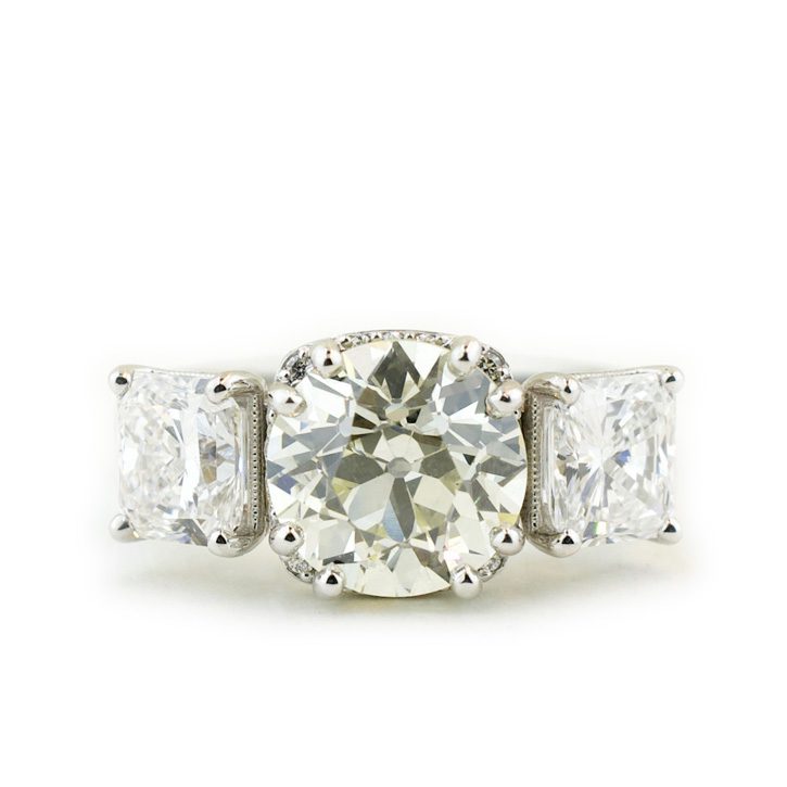 Heirloom Diamond Three Stone Engagement Ring