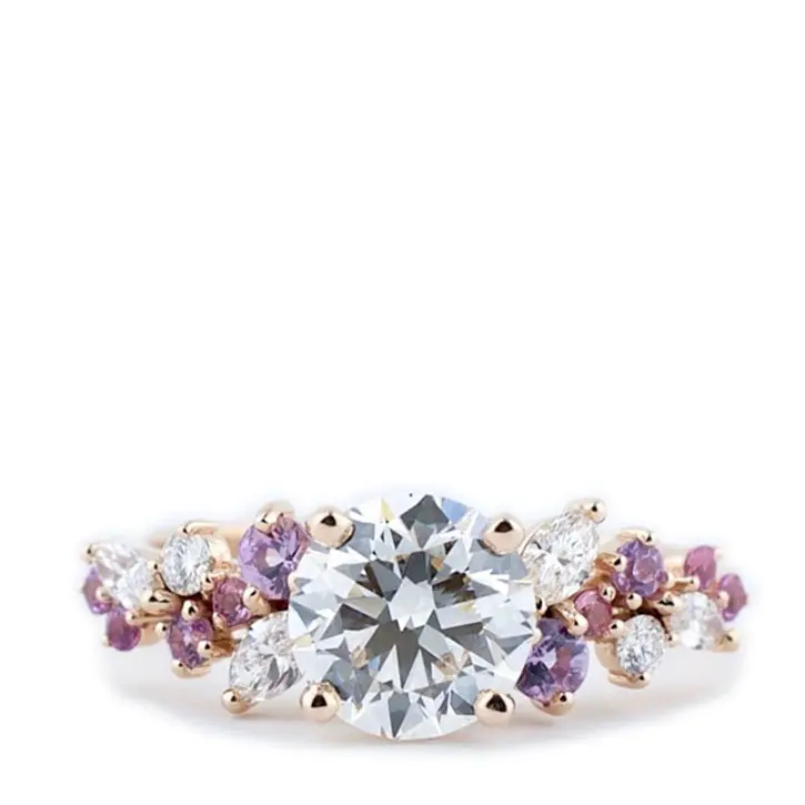 Pulchritudinous Purple Diamond Ring