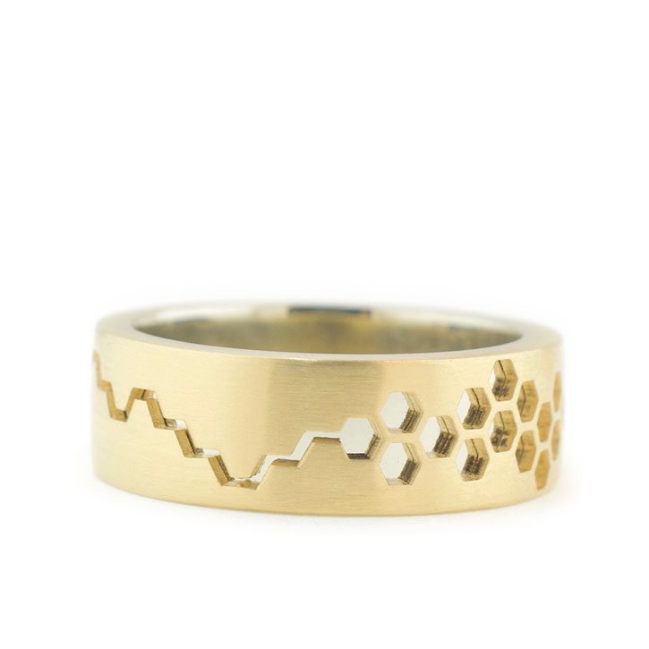 Men’s Honeycomb Wedding Band