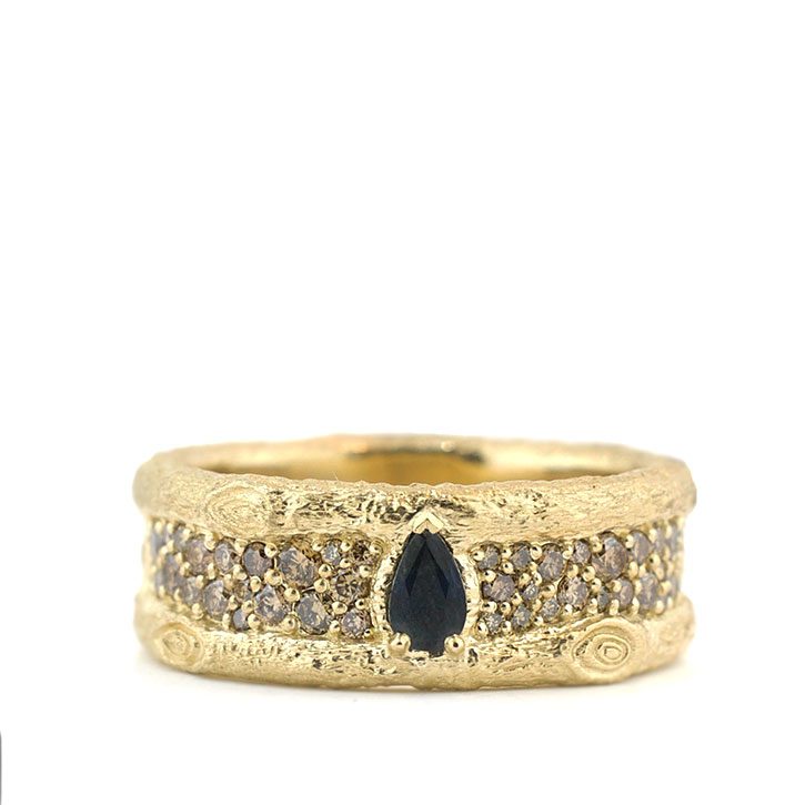 Men’s Sapphire Branch Wedding Band