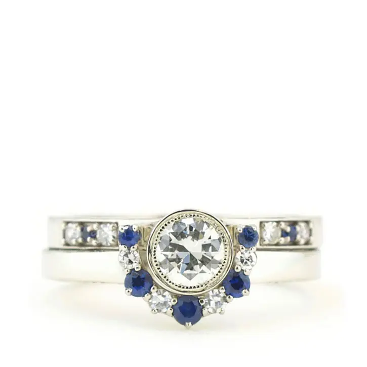 Diamond Engagement Ring with Tiara Band
