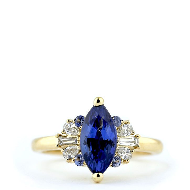 Marquise Cut Sapphire Ring