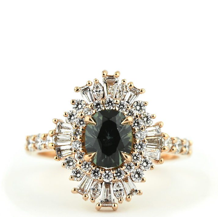 Montana Sapphire Art Deco Ballerina Ring