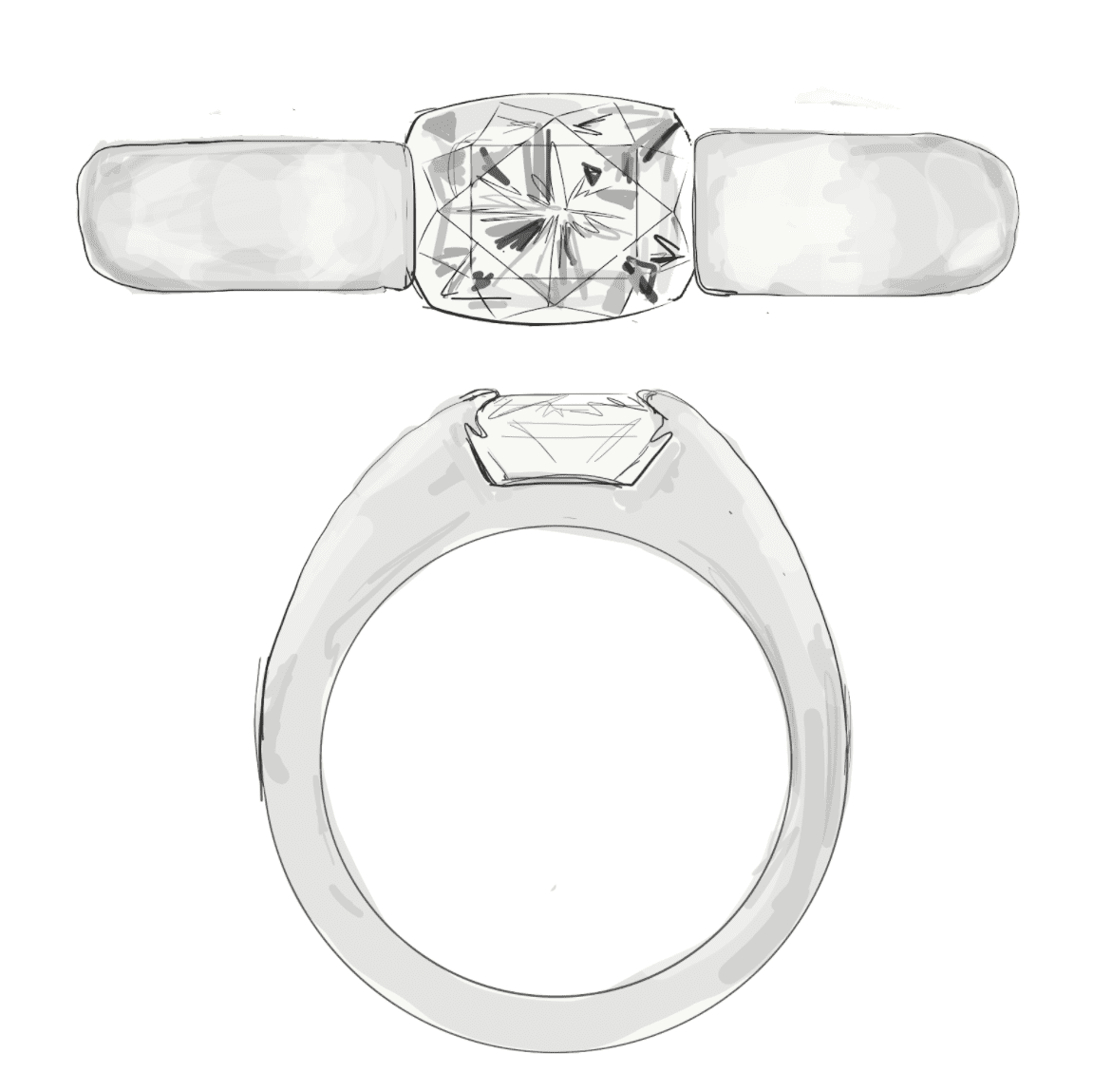 6mm Titanium Tension Set Diamond Wedding Band / Engagement Ring - Titanium  Rings at Elma UK Jewellery