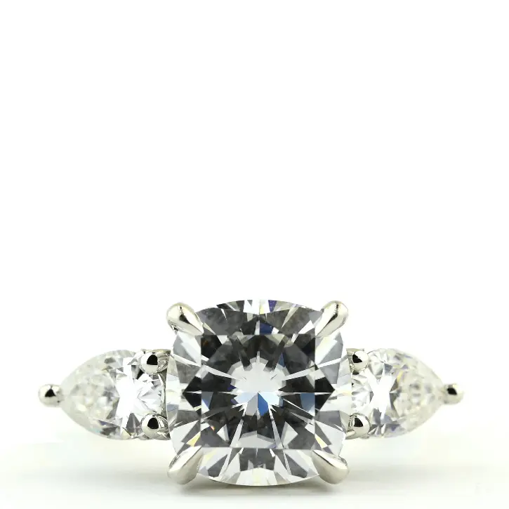 4 Carat Moissanite Engagement Ring