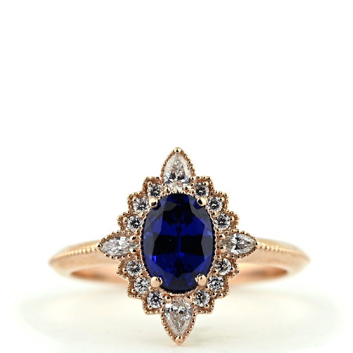Ethical Lab Grown Sapphire Engagement Ring