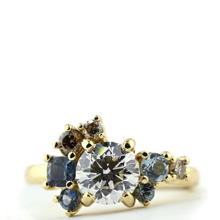 Unique Asymmetric Engagement Ring
