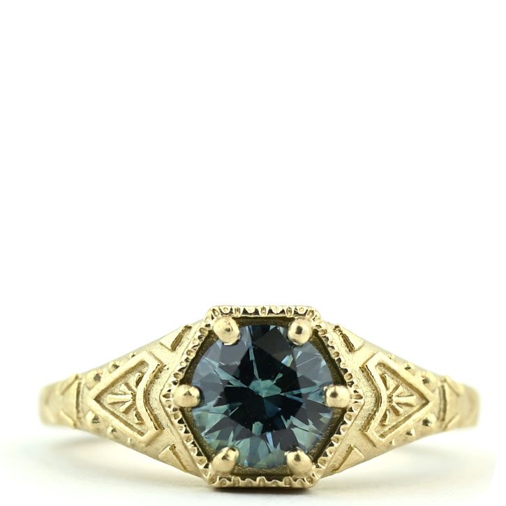 Antique Geometric Engagement Ring