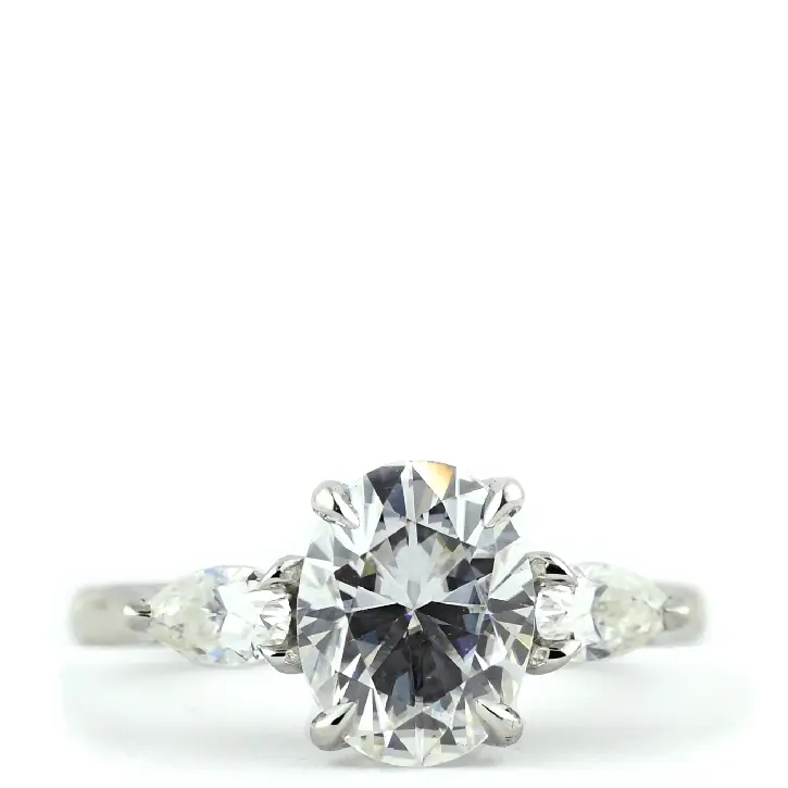 Classic Three Stone Moissanite Ring