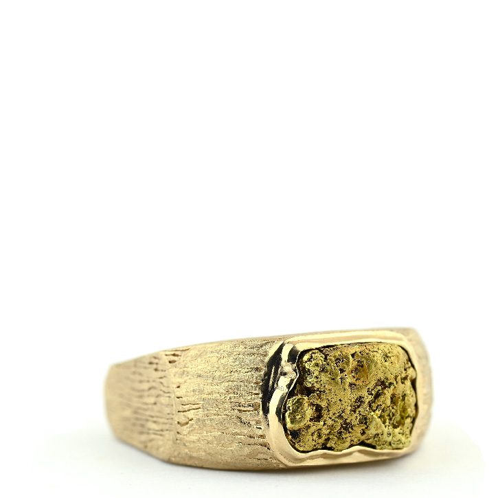 Natural gold deals nugget ring