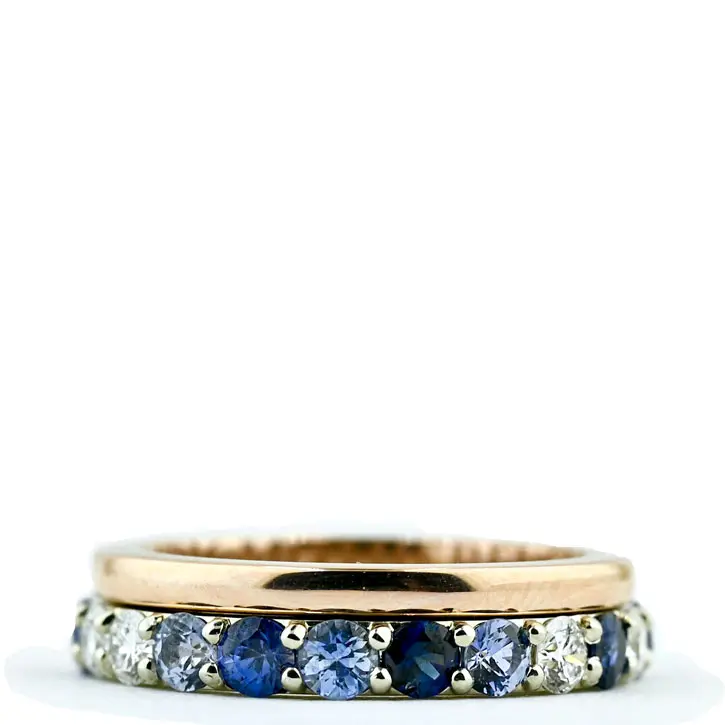 Mismatched Wedding Band Stack