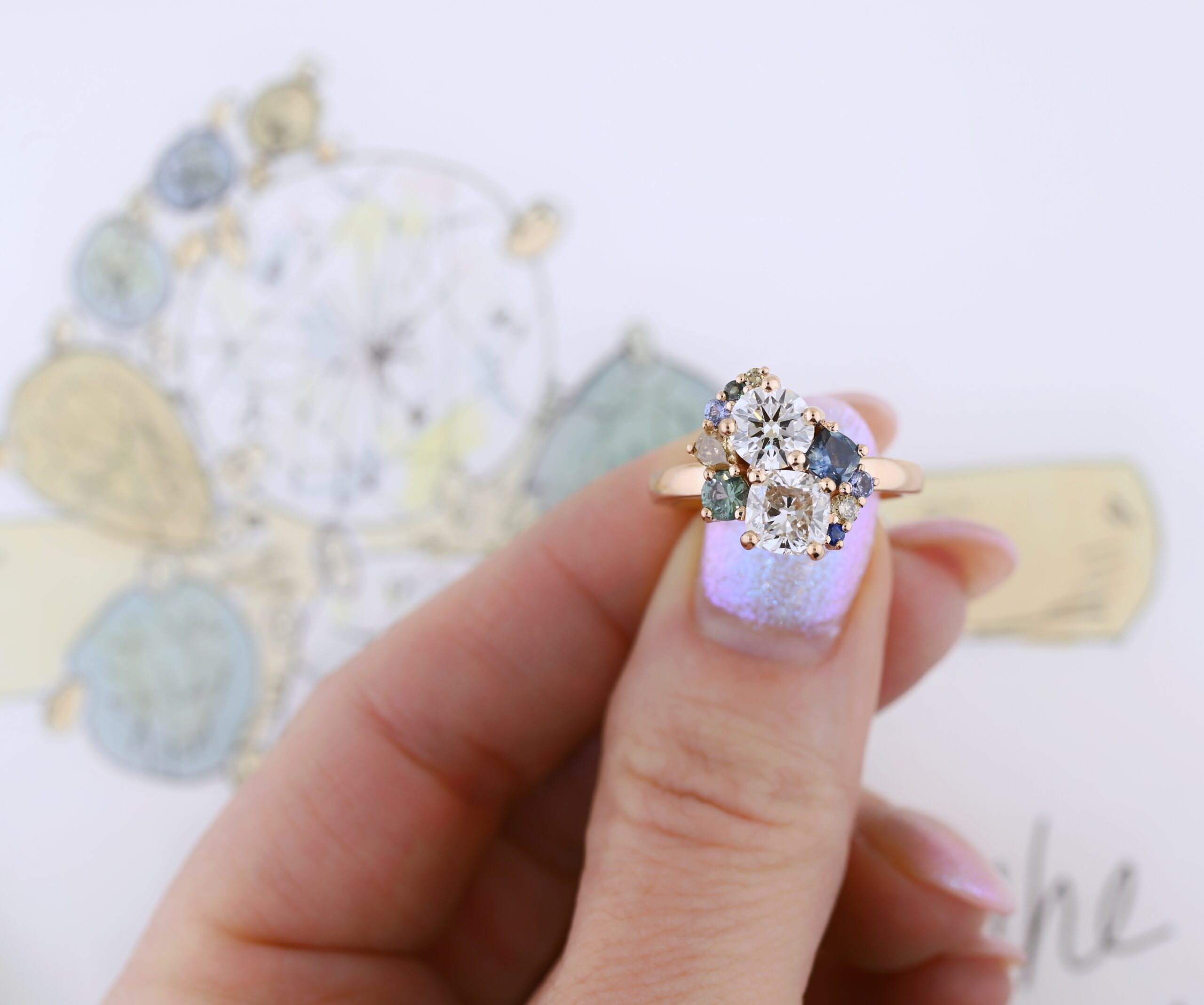 Denver high end custom engagement ring design