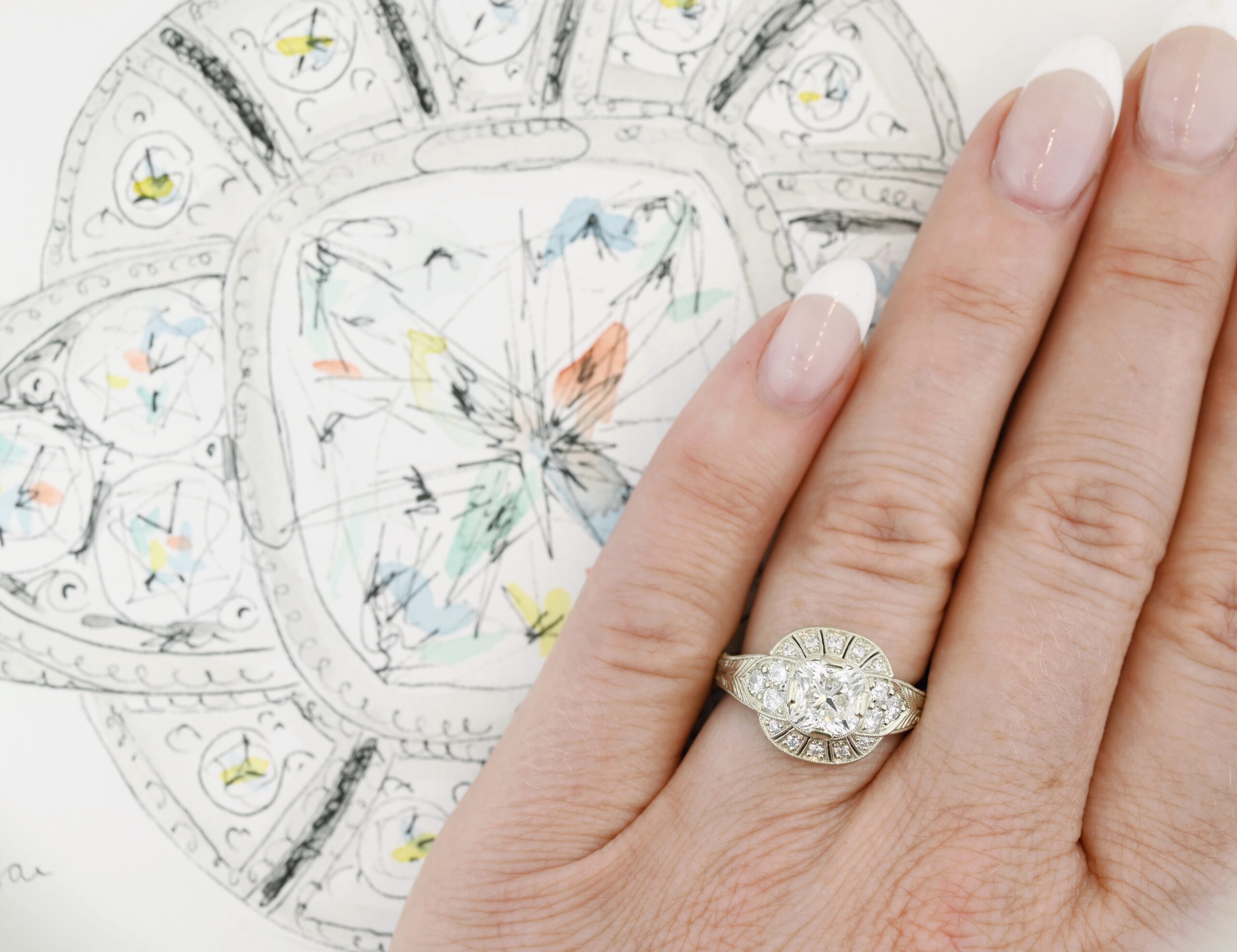 Chicago unique and high end custom engagement ring designer