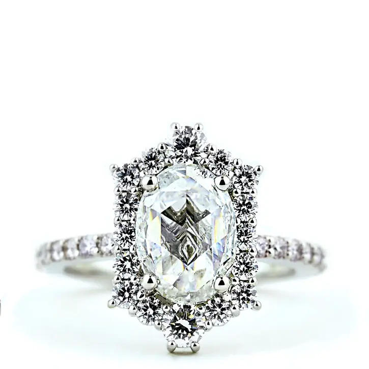 Rose Cut Halo Ring