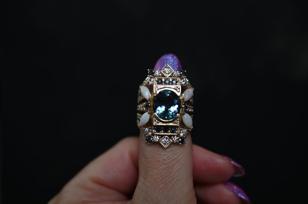 The Millwee Ring by Abby Sparks Jewelry. Redesigned with heirloom stones. 